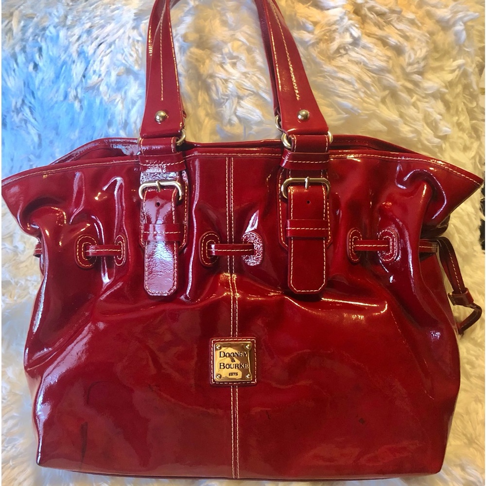 Dooney & Bourke Chiara tote, red patent leather